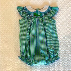 Baby Girl Gingham Whale Bubble